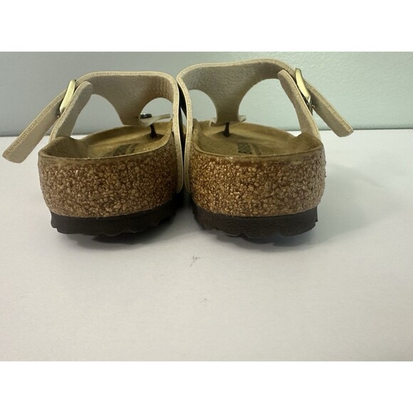 Birkenstock Gizeh Glammar GOLD Burke Flor EU-36 US 6-6.5 Hard Footbed NWOT - Picture 3 of 8